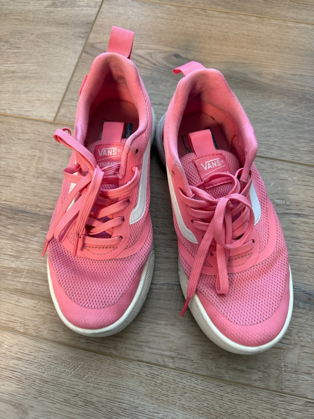 Vans Women's Coral Pink Mesh Low-Top Sneakers